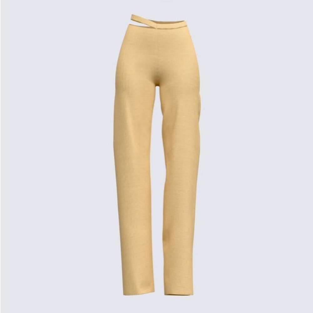 XS Tan cutout pants Finesse NWT
